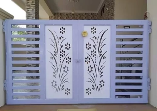 Model Pagar Rumah Minimalis 4 Model Pagar Laser Cut dengan Motif Bunga Simple - Model Pagar Rumah Minimalis