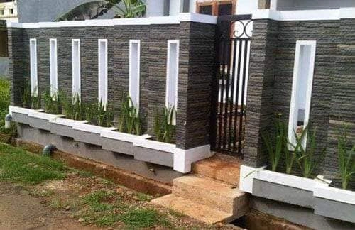 Model Pagar Rumah Minimalis 5 Model Pagar Beton dengan Lubang Geometris - Model Pagar Rumah Minimalis