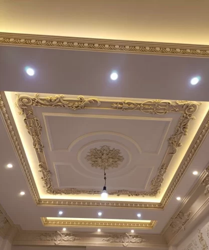 Model Plafon PVC Mewah Dengan Efek 3D 3 Model Plavon PVC 3D Ornamen Klasik - Model Plafon PVC Mewah Dengan Efek 3D