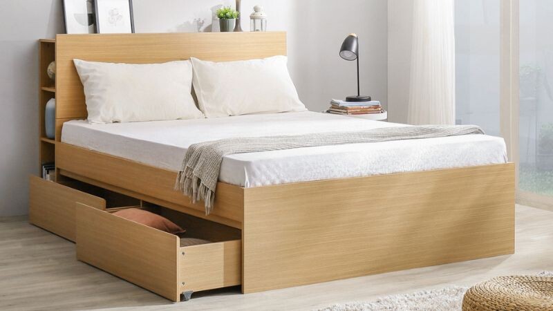 Tempat Tidur dengan Laci Penyimpanan Model Tempat Tidur Minimalis - Tempat Tidur dengan Laci Penyimpanan