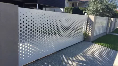Pagar Rumah Besi Minimalis 3 Model Pagar Besi Laser Cut Motif Geometris - Pagar Rumah Besi Minimalis