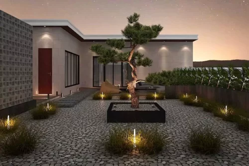 pagar halaman rumah minimalis 9 Pencahayaan Minimalis - Pagar dan Halaman Rumah Minimalis