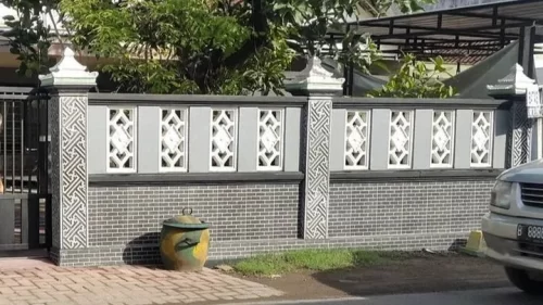 Model Pagar Tembok Samping Rumah Minimalis 6 Model Pagar Tembok Simetri dan Geometri - Model Pagar Tembok Samping Rumah Minimalis