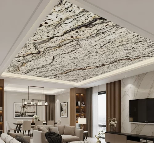 Model Plafon PVC Mewah Interior Modern 2 Model Plavon PVC Motif Granit - Model Plafon PVC Mewah Interior Modern