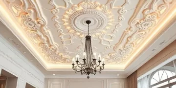 Model plafon PVC mewah ukiran khas