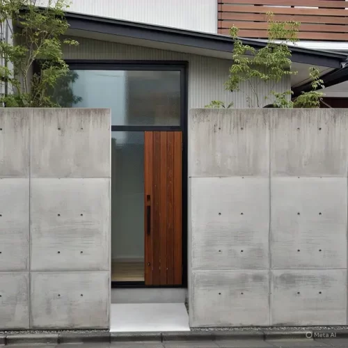 Pagar Rumah Tembok Minimalis 9 Model Pagar Tembok Semen Ekspos - Pagar Rumah Tembok Minimalis