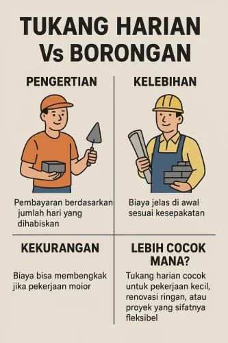 Perbandingan Tukang Harian dan Borongan 11zon